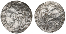 Bolesław III Krzywousty (1107-38), Kraków/Gniezno, brakteat protekcyjny - PIĘKNY R4
