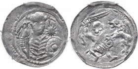 Władysław II Wygnaniec (1138-46), Kraków, denar, książę z PROPORCEM - RZADKOŚĆ R5