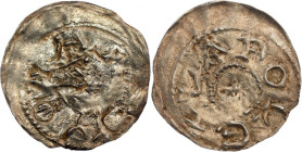 Bolesław IV Kędzierzawy (1146-73), Kraków, denar, PTAK i gwiazdka - RZADKOŚĆ RRR