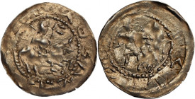 Mieszko I Plątonogi (1177-1211), Racibórz, denar, książę na KONIU - WYŚMIENITY RRR