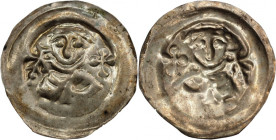 Henryk II Pobożny (1238-41) / Bolesław I Łysy (1237-78), Wrocław, brakteat - RZADKOŚĆ Very Rare R6