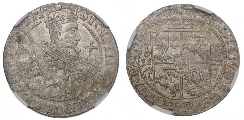 Sigismund III Vasa, Ort 1622, Bromberg - NGC MS62 Piękny, menniczy egzemplarz. O...