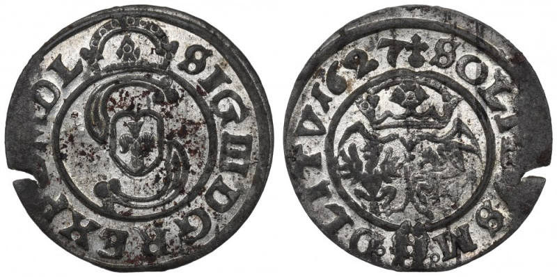 Sigismund III, Schilling 1627, Vilnius Ładnie zachowany, dobrze wybity egzemplar...