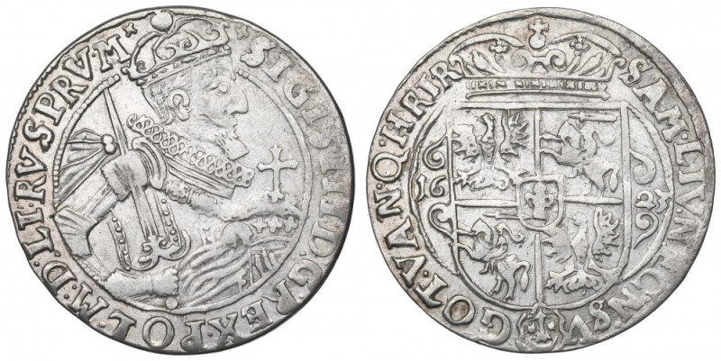 Sigismund III, 18 groschen 1623, Bromberg Obiegowy, w pełni czytelny ort bydgosk...