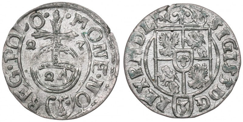 Sigismund III, 1,5 groschen 1623, Bromberg Piękny, okołomenniczy egzemplarz półt...