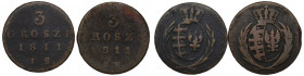 Księstwo Warszawskie, Zestaw 3 grosze 1811