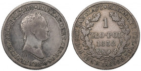Kingdom of Poland, Nicholas I, 1 zloty 1832