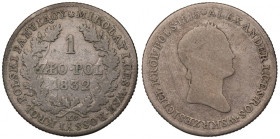 Kingdom of Poland, Nicholas I, 1 zloty 1832