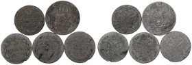 Królestwo Polskie, Zestaw 5-10 groszy