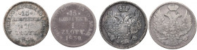 Poland under Russia, Nicholas I, lot of 15 kopecks=1 zloty 1834-39