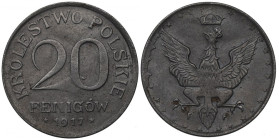 Kingdom of Poland, 20 pfennig 1917
