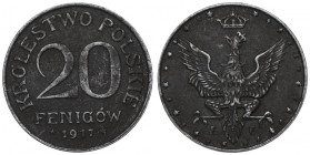 Kingdom of Poland, 20 pfennig 1917