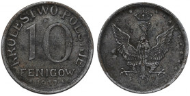 Kingdom of Poland, 10 pfennig 1917