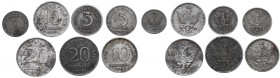 Królestwo Polskie, Zestaw 1-20 fenigów 1917-18