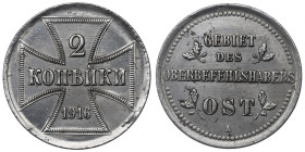 Ober-Ost, 2 kopiejki 1916 A, Berlin