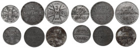 Ober-Ost, Komplet 1-3 kopiejki 1916 A i J