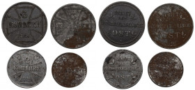 Ober-Ost, Zestaw 1-3 kopiejki 1916 A-J