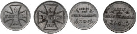 Ober-Ost, Zestaw 1-2 kopiejki 1916 A
