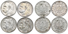 II RP, Zestaw 5 złotych 1935-36 Piłsudski