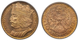II Republic of Poland, 10 zloty 1925 - PCGS MS65