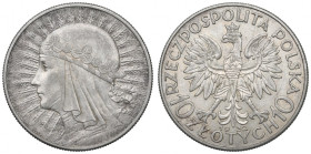 II Republic of Poland, 10 zlotych 1932, Women`s Head, London