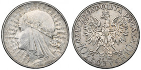 II Republic of Poland, 10 zlotych 1932, Women's Head, London