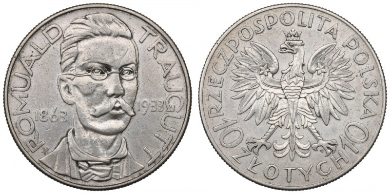 II Republic of Poland, 10 zloty 1933 Traugutt Bardzo ładnie zachowane detale. Sk...