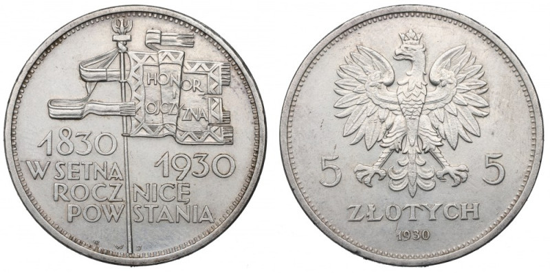 II Republic of Poland, 5 zloty 1930 November uprising Ładny egzemplarz z dobrze ...