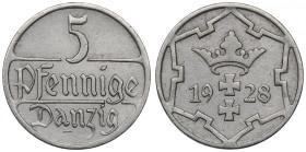 Free City of Danzig, 5 pfennig 1928
