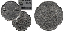 GG, 1 grosz 1939 - NGC MS65 2-MAX