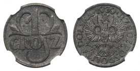 GG, 1 grosz 1939 - NGC MS63