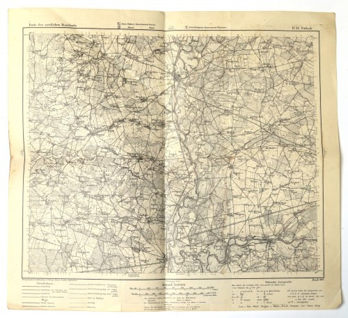 Niemiecka Mapa Sztabowa - Główna Księgarnia Wojskowa Niemiecka mapa sztabowa ze ...