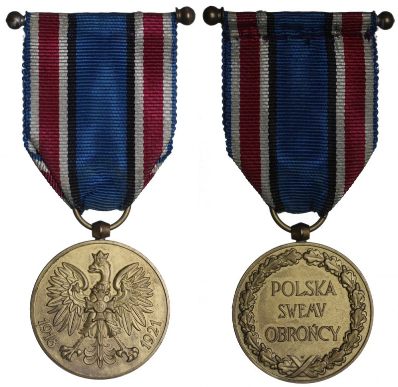 II RP, Medal Polska swemu obrońcy - za wojnę 1918-1921, Mennica Klasyczny medal ...