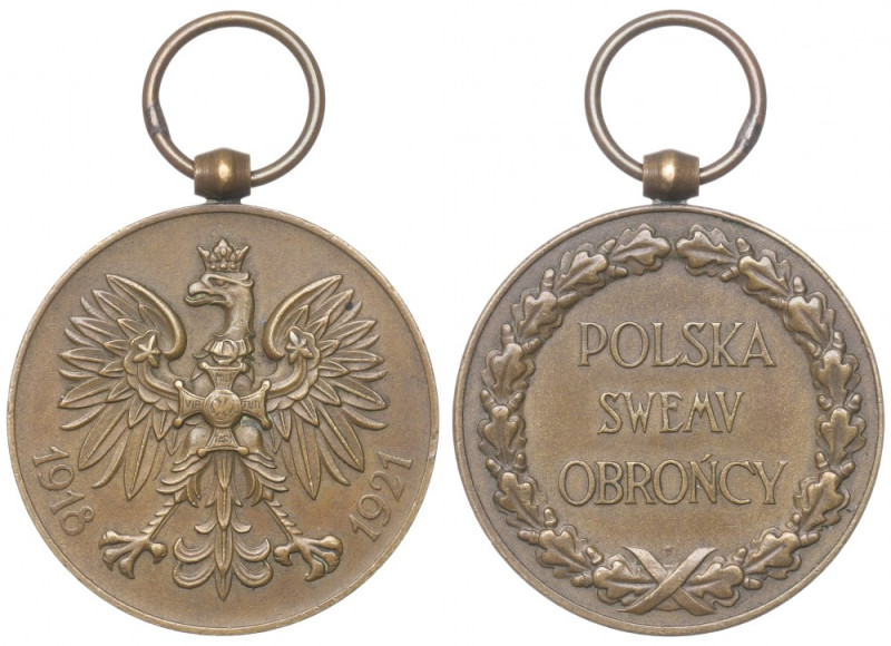 II RP, Medal Polska swemu obrońcy - za wojnę 1918-1921, Mennica Klasyczny medal ...