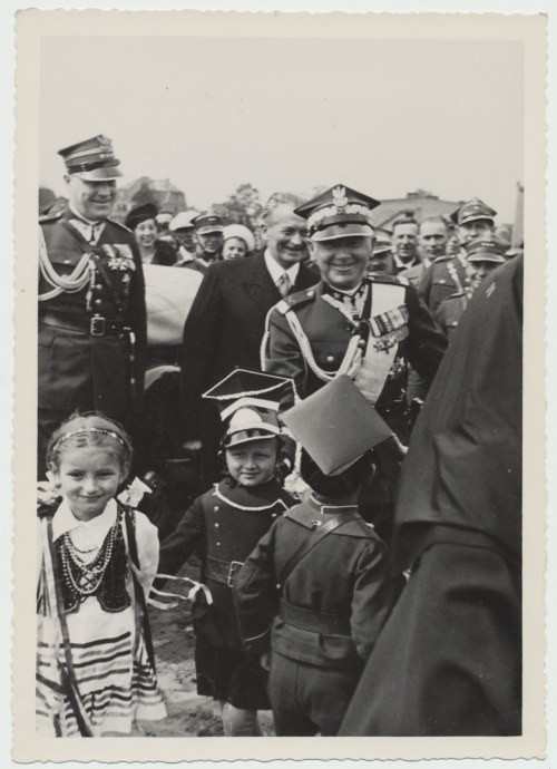 II RP, Fotografia uroczystości nadania sztandaru 17 Pułk Ułanów Leszno 1939 Pięk...