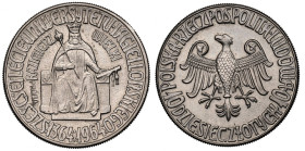 PRL, 10 złotych 1964 Kazimierz III Wielki - napis wklęsły Próba CuNi