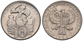 Peoples Republic of Poland, 10 zloty 1965 VII centuries of Warsaw - Specimen CuNi