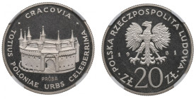 PRL, 20 złotych 1981 Kraków - Próba Ni NGC PF67 Cameo
