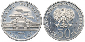 PRL, 50 złotych 1983 150 lat Teatru Wielkiego - Próba Ni