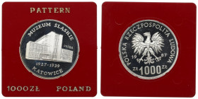 PRL, 1.000 złotych 1987 Muzeum Śląskie w Katowicach - Próba