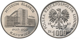 PRL, 1.000 złotych 1987 Muzeum Śląskie w Katowicach - Próba