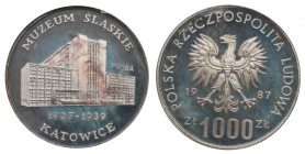 PRL, 1.000 złotych 1987 Muzeum Śląskie w Katowicach - Próba