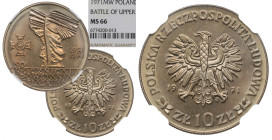 PRL, 10 złotych 1971 III Powstanie Śląskie - NGC MS66 2-MAX