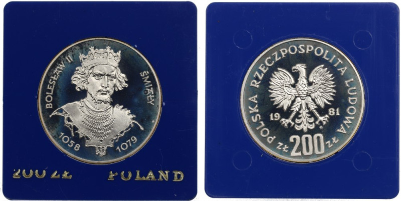 PRL, 200 złotych 1981 - Bolesław II Śmiały Patyna.