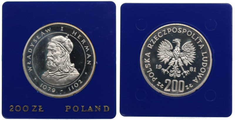 PRL, 200 złotych 1981 - Władysław Herman Patyna, ryski w tle.