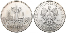 III RP, 100.000 złotych 1990 Solidarność typ A