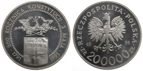III RP, 200.000 złotych 1991 Konstytucja