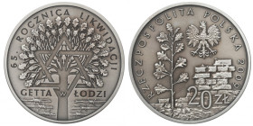 III RP, 20 złotych 2009 - 65. rocznica likwidacji Getta w Łodzi
