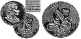 III RP, 10 złotych 2017 200 rocznica śmierci Tadeusza Kościuszki NGC PF70 Ultra Cameo MAX