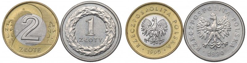 III RP, Zestaw 1 złoty 1990 i 2 złote 1995